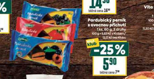 PARDUBICK� PERN�K S OVOCNOU P��CHUT�