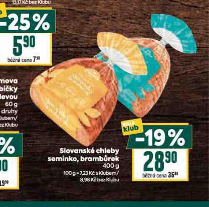 slovansk� chleby sem�nko, bramb�rek