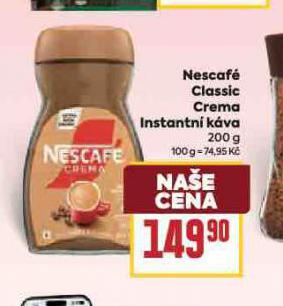 NESCAF� CLASSIC CREMA INSTANTN� K�VA