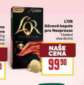 L�OR K�VOV� KAPSLE PRO NESPRESSO