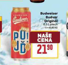 PIVO BUDWEISER BUDVAR ORIGINAL