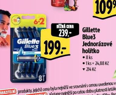 GILLETTE BLUE 3 JEDNOR�ZOV� HOL�TKO