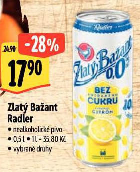 PIVO ZLAT� BA�ANT RADLER