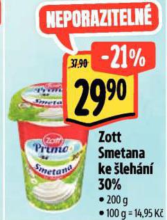 ZOTT PRIMO SMETANA KE �LEH�N�