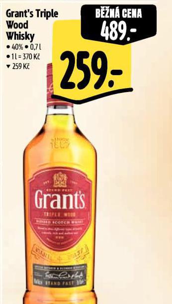 GRANT'S TRIPLE WOOD WHISKY