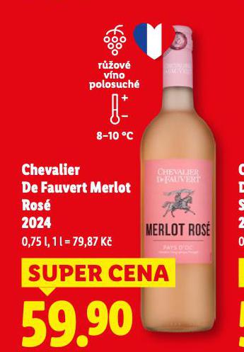 CHEVALIER DE FAUVERT MERLOT ROS� 2024
