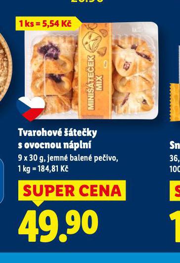 TVAROHOV� ��TE�KY S OVOCNOU N�PLN�