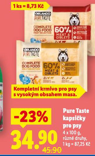 PURE TASTE KAPSI�KY PRO PSY