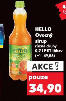 HELLO OVOCN� SIRUP