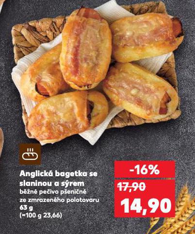 ANGLICK� BAGETKA SE SLANINOU A S�REM