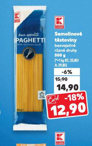 SEMOLINOV� T�STOVINY