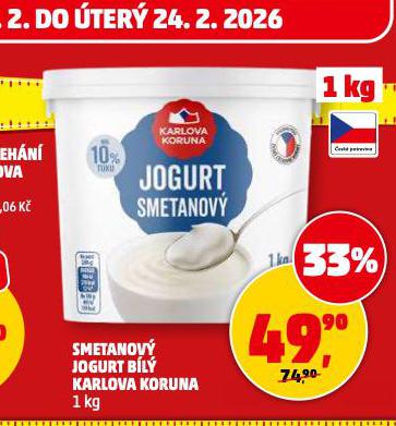 SMETANOV� JOGURT B�L�