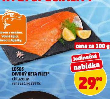 LOSOS DIVOKÝ KETA FILET