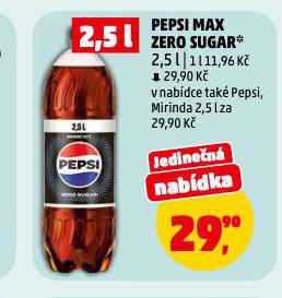 PEPSI MAX ZERO SUGAR