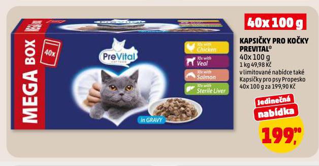 PREVITAL KAPSIČKY PRO KOČKY