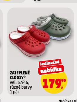 ZATEPLENÉ CLOGSY