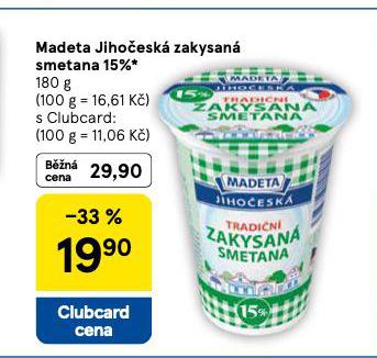 MADETA JIHO�ESK� ZAKYSAN� SMETANA 15%