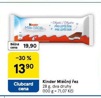 KINDER MLÉČNÝ ŘEZ