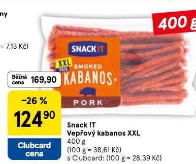 SNAK IT VEP�OV� KABANOS XXL