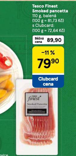 TESCO FINEST SMOKED PANCETTA