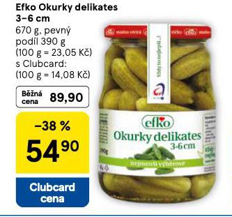 EFO OKURKY DELIKATES 3-6 CM