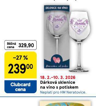 D�RKOV� SKLENICE NA V�NO S POTISKEM