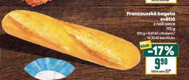 FRANCOUZSKÁ BAGETA SVĚTLÁ