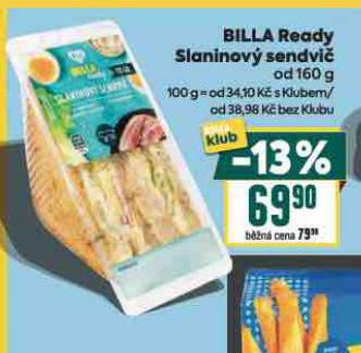 BILLA READY SLANINOVÝ SENDVIČ