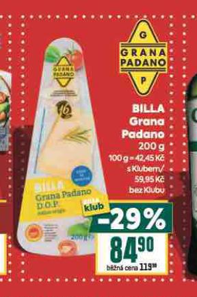 BILLA GRANA PADANO