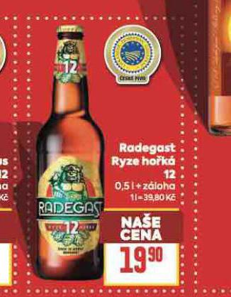 PIVO RADEGAST RYZE HOŘKÁ 12