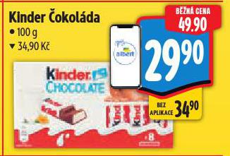 KINDER ČOKOLÁDA
