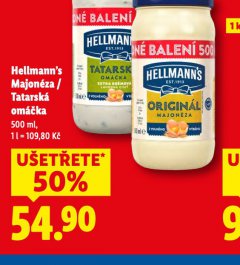 HELLMANN´S TATARSKÁ OMÁČKA, MAJONÉZA