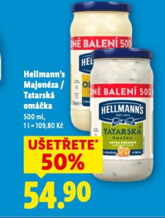 HELLMANN´S TATARSKÁ OMÁČKA, MAJONÉZA