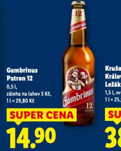 PIVO GAMBRINUS PATRON 12