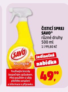 SAVO �ISTIC� SPREJ