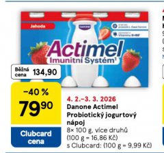 DANONE ACTIMEL PROBIOTICK� JOGURTOV� N�POJ