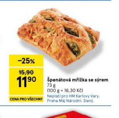 ŠPENÁTOVÁ MŘÍŽKA SE SÝREM