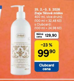 ZIAJA TĚLOVÉ MLÉKO