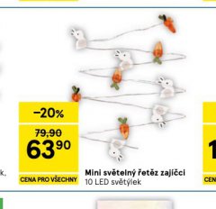 MINI SVĚTELNÝ ŘETĚZ ZAJÍČCE