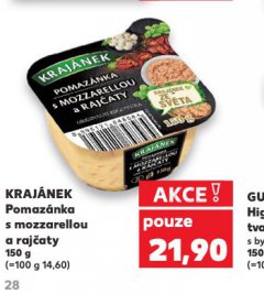 KRAJ�NEK POMAZ�NKA S MOZZARELLOU A RAJ�ATY