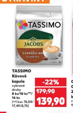 TASSIMO KÁVOVÉ KAPSLE