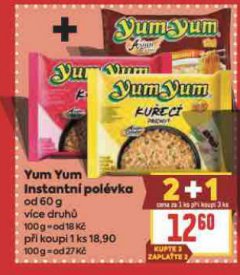 YUM YUM INSTANTNÍ NUDLOVÁ POLÉVKA