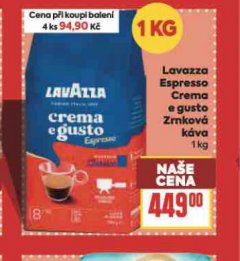 LAVAZZA ESPRESSO CREMA E GUSTO ZRNKOVÁ KÁVA