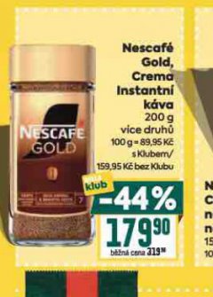 NESCAF� GOLD, CREMA INSTANTN� K�VA