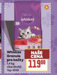 WHISKAS GRANULE PRO KO�KY