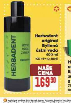 HERBADENT ORIGINAL BYLINN� �STN� VODA