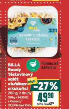 BILLA READY T�STOVINOV� SAL�T S TU��KEM A KUKU�IC�