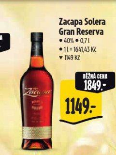 ZACAPA SOLERA GRAN RESERVA