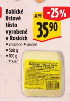 BABICK� LISTOV� T�STO