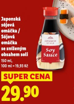 SÓJOVÁ OMÁČKA SE SNÍŽENÝM OBSAHEM SOLI